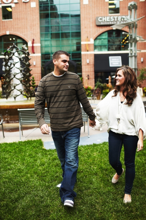 downtown rochester mn engagement session photo
