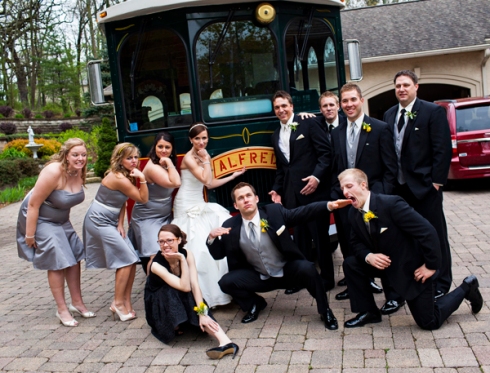 silly wedding party trolley