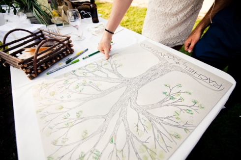 tree wedding guestbook guest book